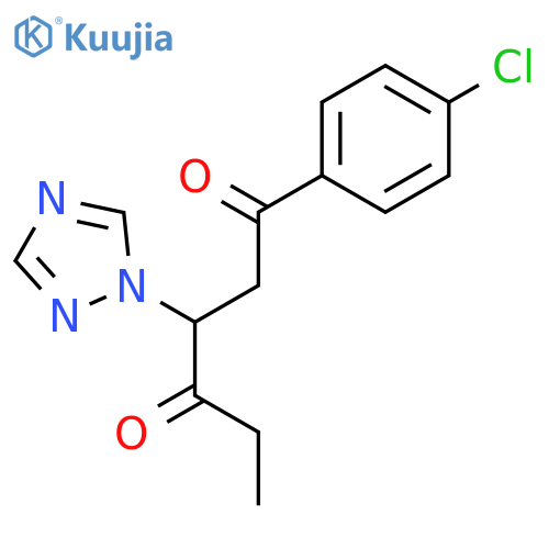 1,4-HEXANEDIONE, 1-(4-CHLOROPHENYL)-3-(1H-1,2,4-TRIAZOL-1-YL)- structure