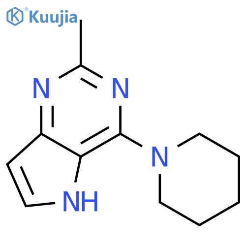 5H-PYRROLO[3,2-D]PYRIMIDINE, 2-METHYL-4-(1-PIPERIDINYL)- structure