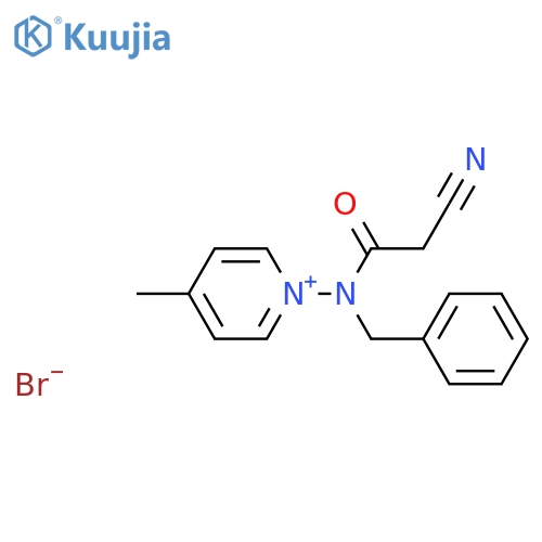 PYRIDINIUM, 1-[(CYANOACETYL)(PHENYLMETHYL)AMINO]-4-METHYL-, BROMIDE structure