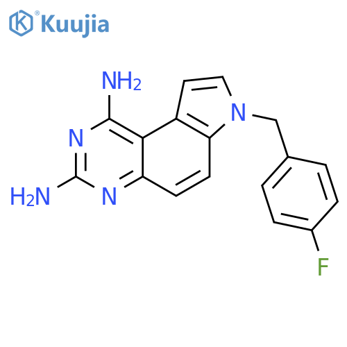 7H-Pyrrolo[3,2-f]quinazoline-1,3-diamine, 7-[(4-fluorophenyl)methyl]- structure
