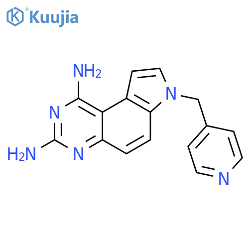 7H-Pyrrolo[3,2-f]quinazoline-1,3-diamine, 7-(4-pyridinylmethyl)- structure