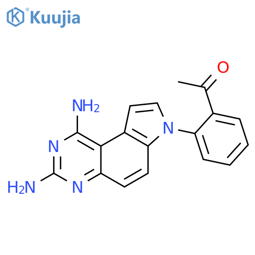 Ethanone, 1-[2-(1,3-diamino-7H-pyrrolo[3,2-f]quinazolin-7-yl)phenyl]- structure