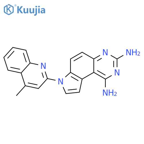 7H-Pyrrolo[3,2-f]quinazoline-1,3-diamine, 7-(4-methyl-2-quinolinyl)- structure