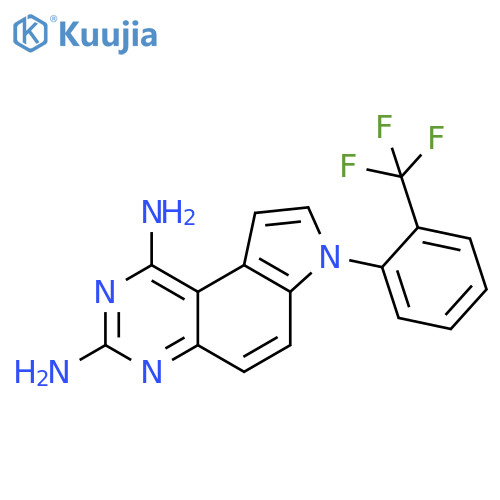 7H-Pyrrolo[3,2-f]quinazoline-1,3-diamine, 7-[2-(trifluoromethyl)phenyl]- structure