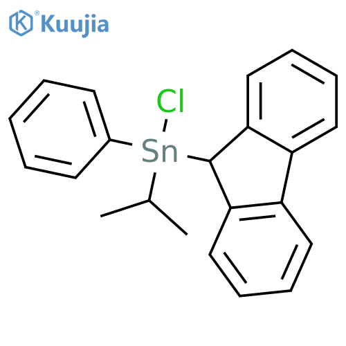 Chloro(9H-fluoren-9-YL)phenyl(propan-2-YL)stannane structure