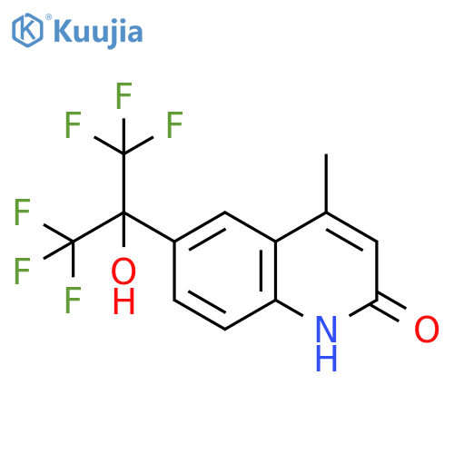 2(1H)-Quinolinone,4-methyl-6-[2,2,2-trifluoro-1-hydroxy-1-(trifluoromethyl)ethyl]- structure