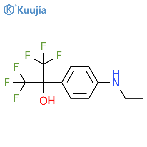 2-(4-(Ethylamino)phenyl)-1,1,1,3,3,3-hexafluoropropan-2-ol structure