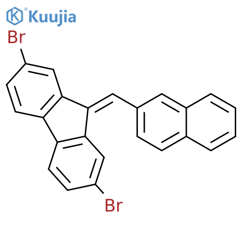9H-Fluorene, 2,7-dibromo-9-(2-naphthalenylmethylene)- structure