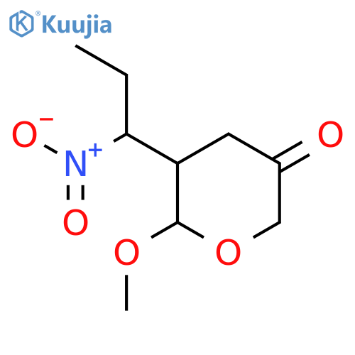2H-PYRAN-3(4H)-ONE, DIHYDRO-6-METHOXY-5-(1-NITROPROPYL)- structure