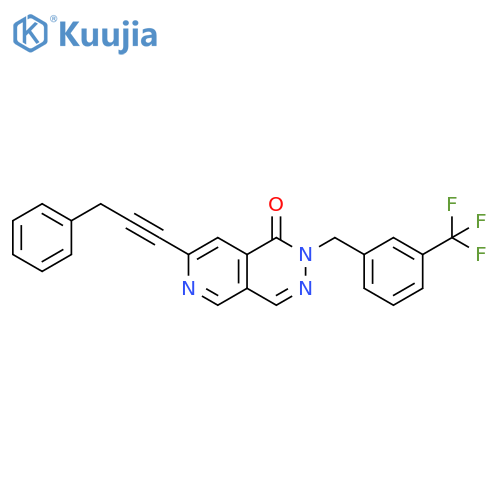 Pyrido[3,4-d]pyridazin-1(2H)-one,7-(3-phenyl-1-propynyl)-2-[[3-(trifluoromethyl)phenyl]methyl]- structure