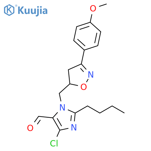 1H-Imidazole-5-carboxaldehyde,2-butyl-4-chloro-1-[[4,5-dihydro-3-(4-methoxyphenyl)-5-isoxazolyl]methyl]- structure