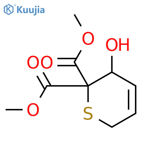 2H-Thiopyran-2,2-dicarboxylic acid, 3,6-dihydro-3-hydroxy-, dimethylester structure