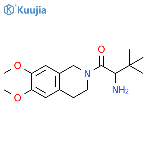 Isoquinoline,2-(2-amino-3,3-dimethyl-1-oxobutyl)-1,2,3,4-tetrahydro-6,7-dimethoxy- structure