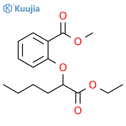 Benzoic acid, 2-[[1-(ethoxycarbonyl)pentyl]oxy]-, methyl ester structure