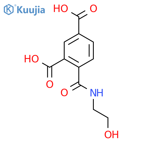 1,3-Benzenedicarboxylic acid, 4-[[(2-hydroxyethyl)amino]carbonyl]- structure