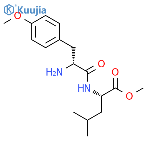 L-Leucine, N-(O-methyl-D-tyrosyl)-, methyl ester structure
