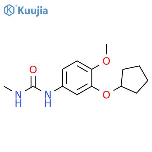 Urea, N-[3-(cyclopentyloxy)-4-methoxyphenyl]-N'-methyl- structure