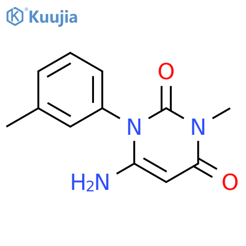 2,4(1H,3H)-Pyrimidinedione, 6-amino-3-methyl-1-(3-methylphenyl)- structure