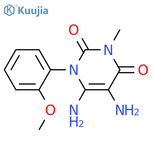 2,4(1H,3H)-Pyrimidinedione,5,6-diamino-1-(2-methoxyphenyl)-3-methyl- structure