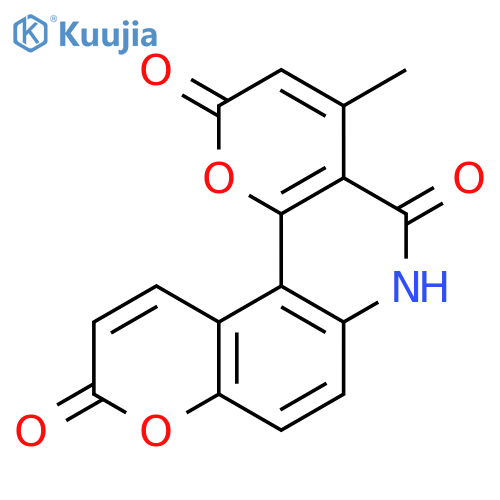 DIPYRANO[3,2-C:3',2'-F]QUINOLINE-2,5,10(6H)-TRIONE, 4-METHYL- structure