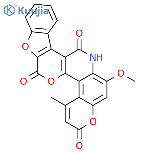 BENZOFURO[3',2':4,5]PYRANO[3,2-C]PYRANO[3,2-F]QUINOLINE-4,8,14(15H)-TRIONE, 1-METHOXY-6-METHYL- structure