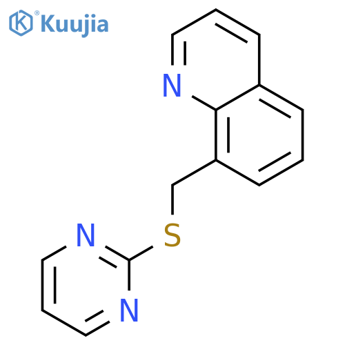 Quinoline, 8-[(2-pyrimidinylthio)methyl]- structure