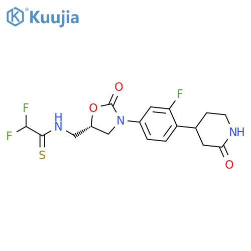 Ethanethioamide,2,2-difluoro-N-[[(5S)-3-[3-fluoro-4-(2-oxo-4-piperidinyl)phenyl]-2-oxo-5-oxazolidinyl]methyl]- structure