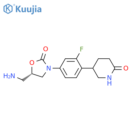 2-Piperidinone,5-[4-[(5S)-5-(aminomethyl)-2-oxo-3-oxazolidinyl]-2-fluorophenyl]- structure