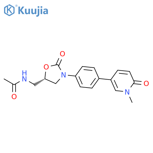 Acetamide,N-[[(5S)-3-[4-(1,6-dihydro-1-methyl-6-oxo-3-pyridinyl)phenyl]-2-oxo-5-oxazolidinyl]methyl]- structure
