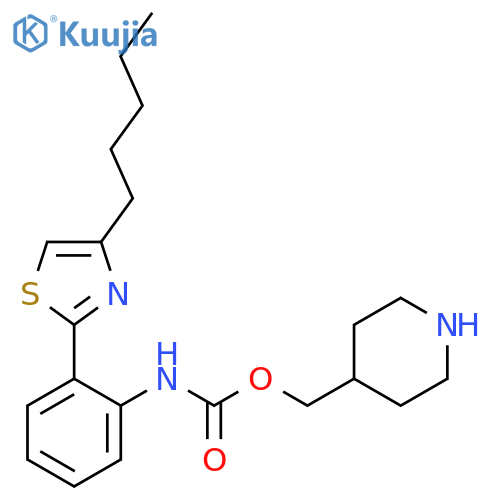 Carbamic acid, [2-(4-pentyl-2-thiazolyl)phenyl]-, 4-piperidinylmethylester structure