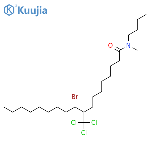 OCTADECANAMIDE, 10-BROMO-N-BUTYL-N-METHYL-9-(TRICHLOROMETHYL)- structure