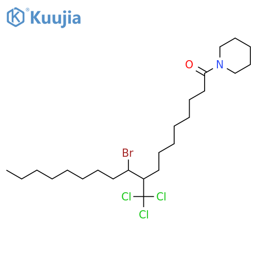 PIPERIDINE, 1-[10-BROMO-1-OXO-9-(TRICHLOROMETHYL)OCTADECYL]- structure