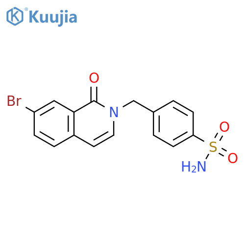 Benzenesulfonamide, 4-[(7-bromo-1-oxo-2(1H)-isoquinolinyl)methyl]- structure