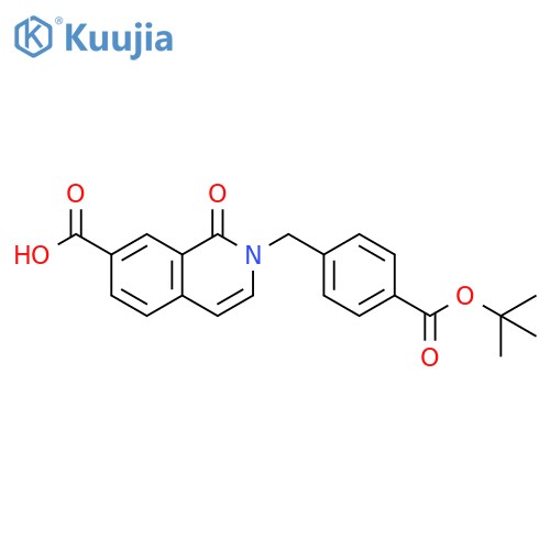 7-Isoquinolinecarboxylic acid,2-[[4-[(1,1-dimethylethoxy)carbonyl]phenyl]methyl]-1,2-dihydro-1-oxo- structure