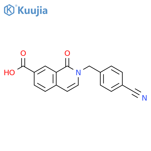 7-Isoquinolinecarboxylic acid,2-[(4-cyanophenyl)methyl]-1,2-dihydro-1-oxo- structure