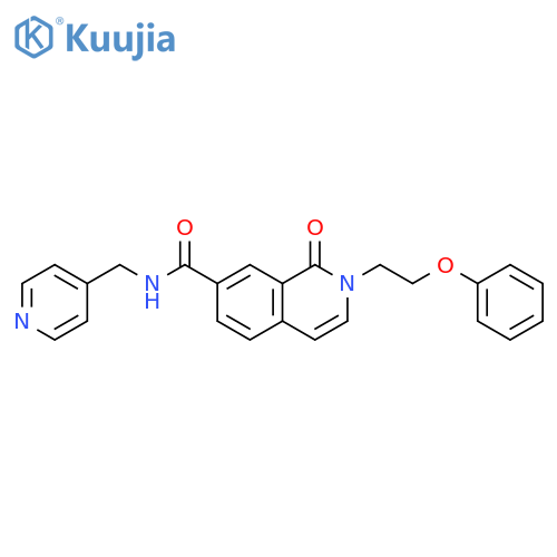 7-Isoquinolinecarboxamide,1,2-dihydro-1-oxo-2-(2-phenoxyethyl)-N-(4-pyridinylmethyl)- structure