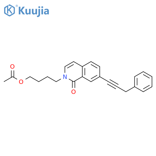 1(2H)-Isoquinolinone, 2-[4-(acetyloxy)butyl]-7-(3-phenyl-1-propynyl)- structure