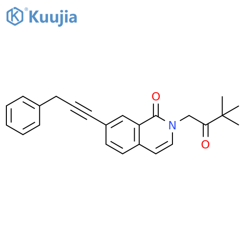 1(2H)-Isoquinolinone,2-(3,3-dimethyl-2-oxobutyl)-7-(3-phenyl-1-propynyl)- structure
