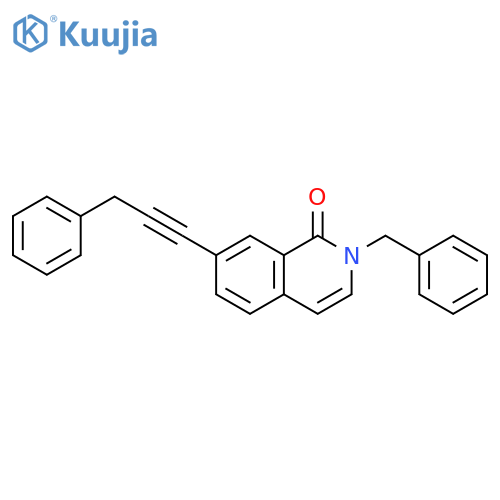 1(2H)-Isoquinolinone, 2-(phenylmethyl)-7-(3-phenyl-1-propynyl)- structure