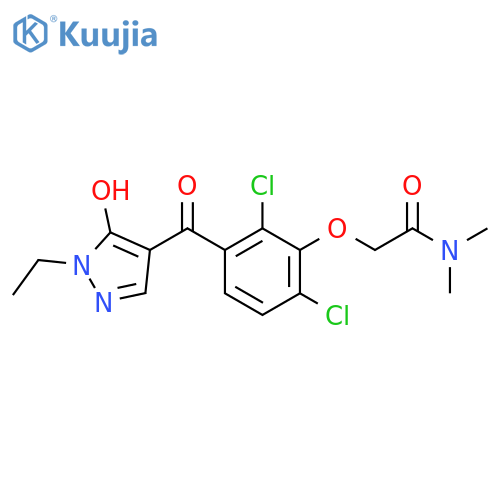 Acetamide,2-[2,6-dichloro-3-[(1-ethyl-5-hydroxy-1H-pyrazol-4-yl)carbonyl]phenoxy]-N,N-dimethyl- structure