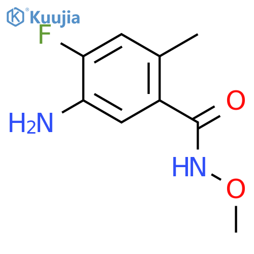 Benzamide, 5-amino-4-fluoro-N-methoxy-2-methyl- structure