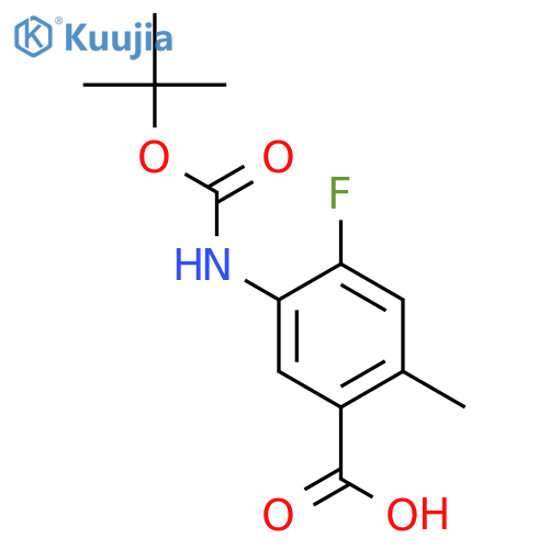 Benzoic acid,5-[[(1,1-dimethylethoxy)carbonyl]amino]-4-fluoro-2-methyl- structure
