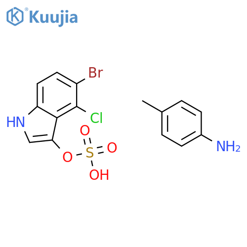 5-bromo-4-chloro-3-indoxyl sulfate p-toluidine salt structure