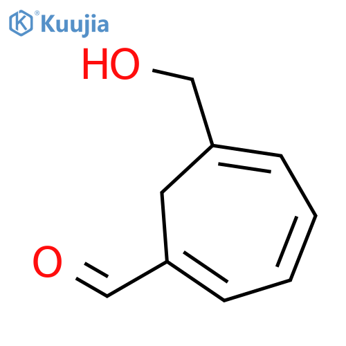 1,3,5-Cycloheptatriene-1-carboxaldehyde, 6-(hydroxymethyl)- structure