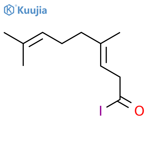 3,7-Nonadienoyl iodide, 4,8-dimethyl-, (E)- structure