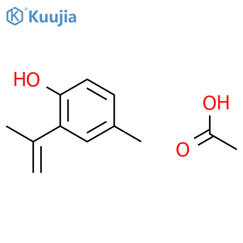 Phenol, 4-methyl-2-(1-methylethenyl)-, acetate structure