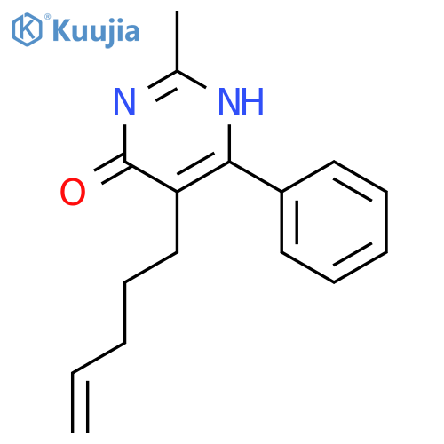 4(1H)-PYRIMIDINONE, 2-METHYL-5-(4-PENTENYL)-6-PHENYL- structure