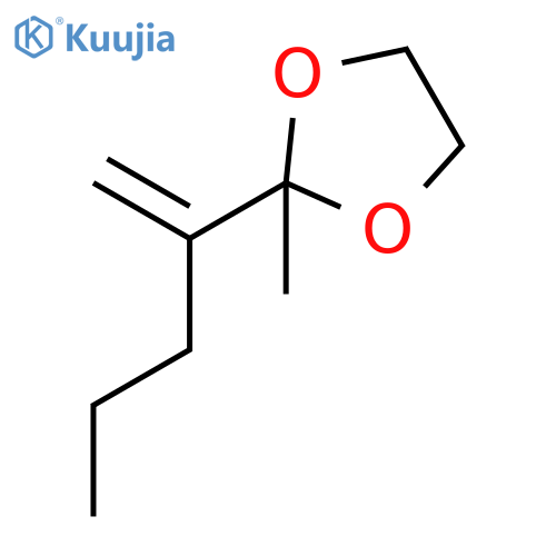 1,3-Dioxolane, 2-methyl-2-(1-methylenebutyl)- structure