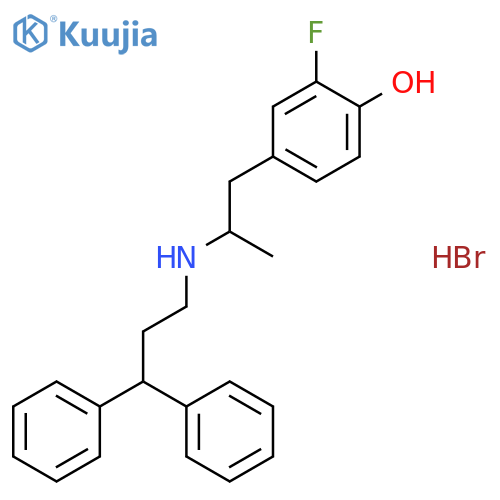 PHENOL, 4-[2-[(3,3-DIPHENYLPROPYL)AMINO]PROPYL]-2-FLUORO-, HYDROBROMIDE structure