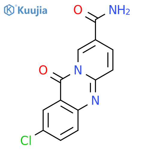 11H-PYRIDO[2,1-B]QUINAZOLINE-8-CARBOXAMIDE, 2-CHLORO-11-OXO- structure